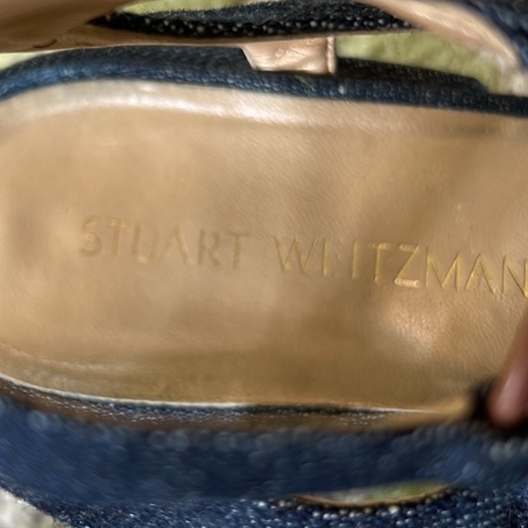 Stuart Weitzman Skippity Antique Denim Strappy Tassel Wrap Sandals 7.5 - Picture 16 of 16